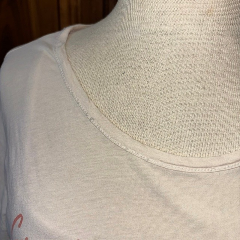 Project Social T Crystal Healing 101 Graphic Tee Cream Small Slouchy Top - Picture 4 of 9